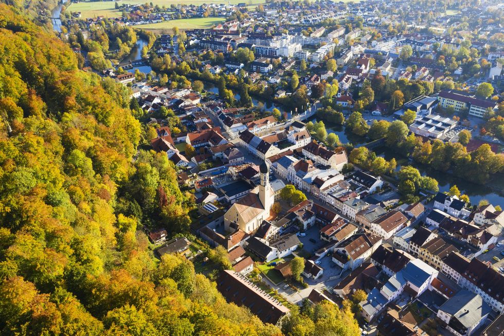 Aerial Image of houses in Wolfratshausen