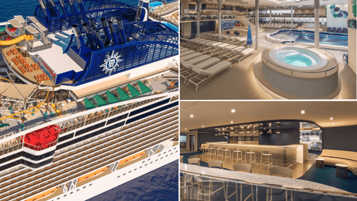 Aerial shot of MSC World Asia / Coral Cove