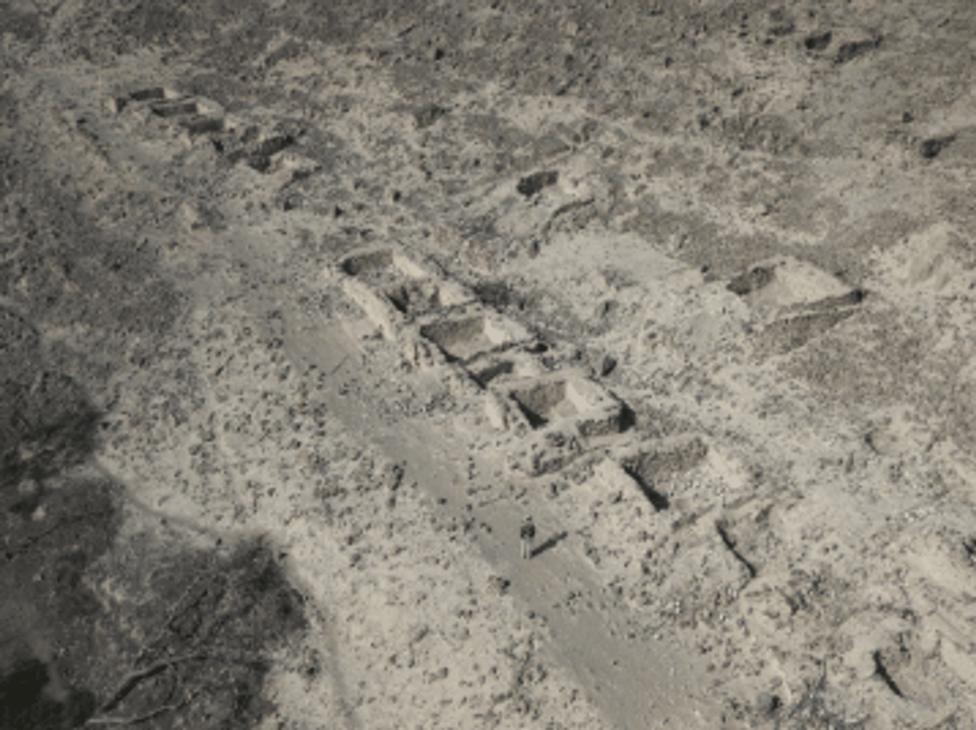 Aerial view of a cemetery in the middle Chincha Valley