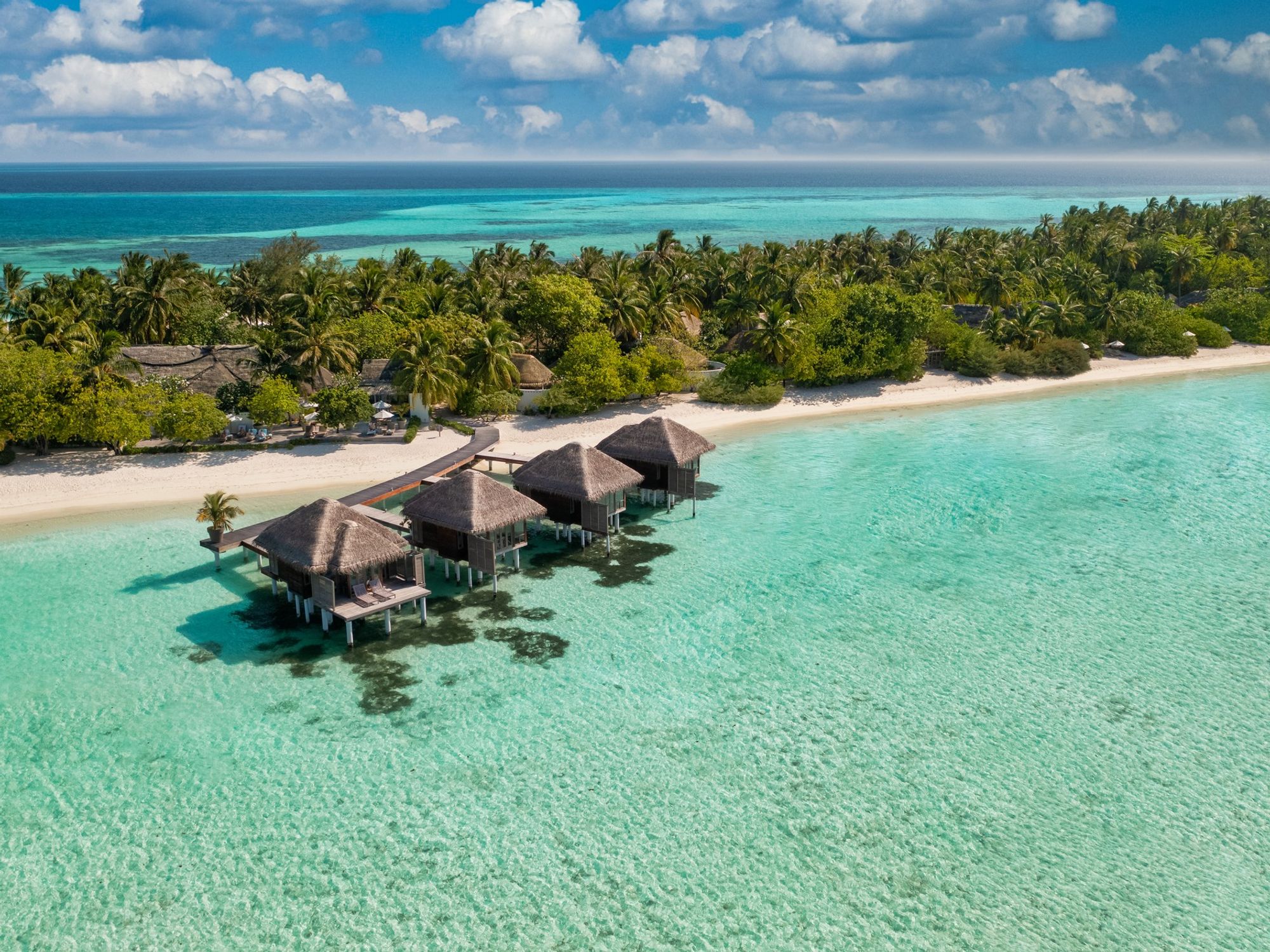 Aerial view of the Maldives