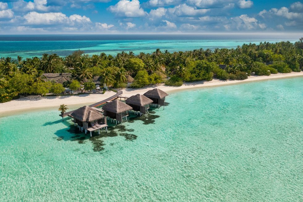 Aerial view of the Maldives