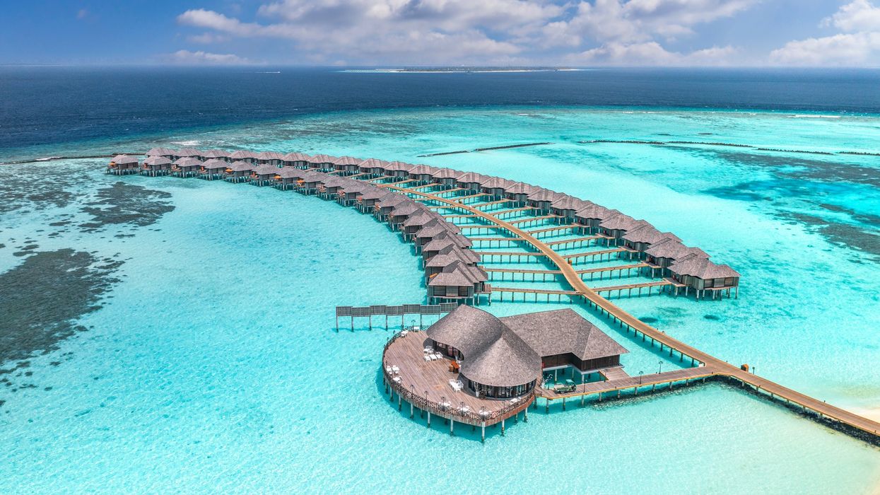 Aerial view of the Maldives