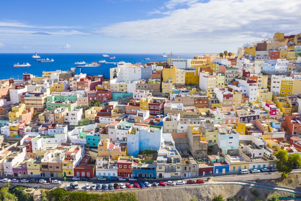 Aerial view over Gran Canaria