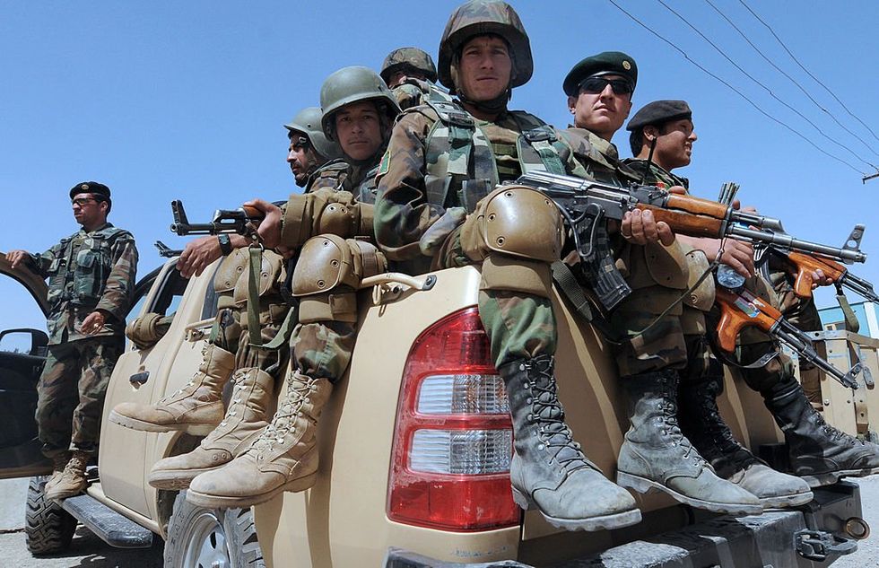 Afghan troops