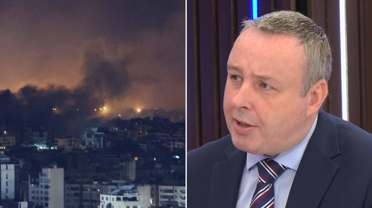 Aftermath of air strike in Beirut and Mark White