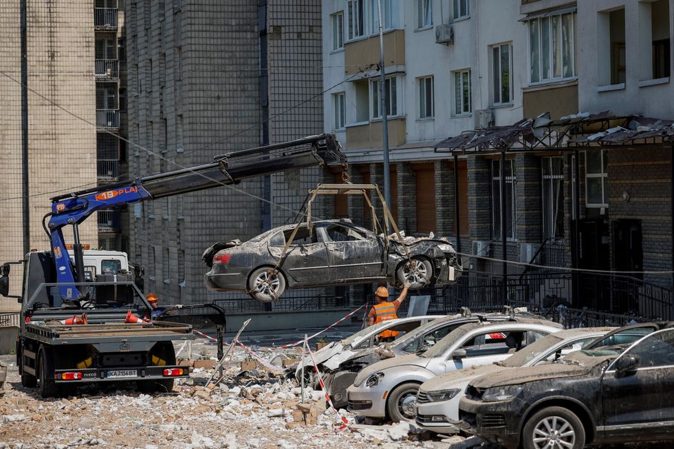 Aftermath of drone attacks in Moscow