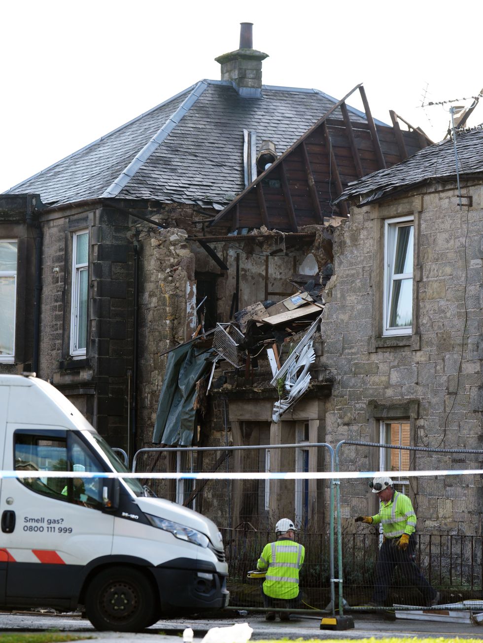 Aftermath of explosion in Alloa