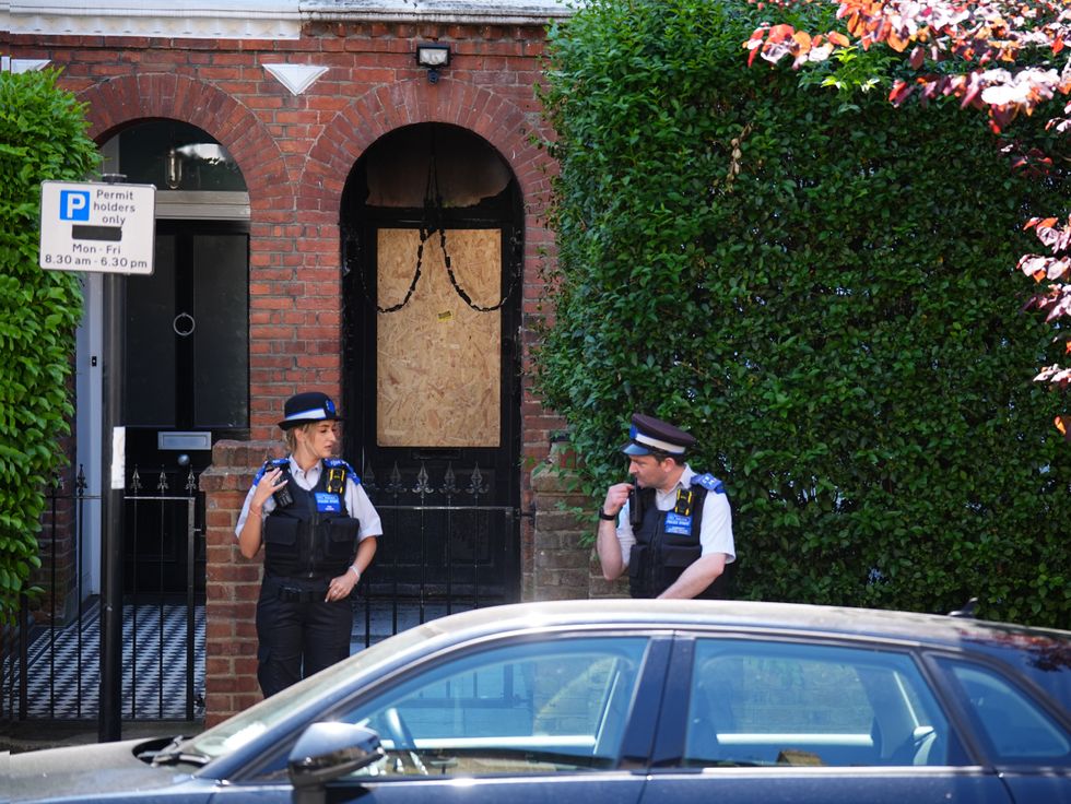 Aftermath of fire at Keir Starmer's home