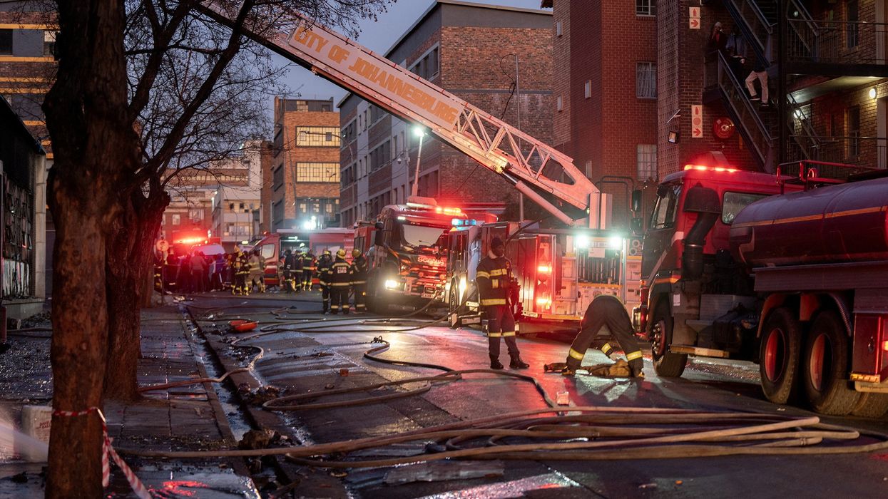 Aftermath of fire in Johannesburg