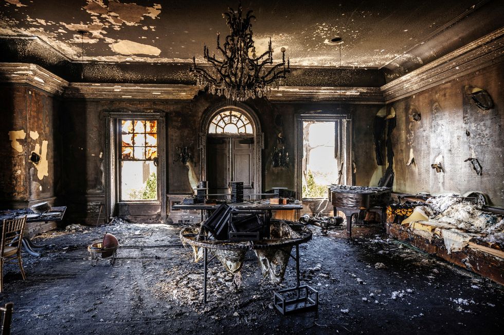 Aftermath of fire