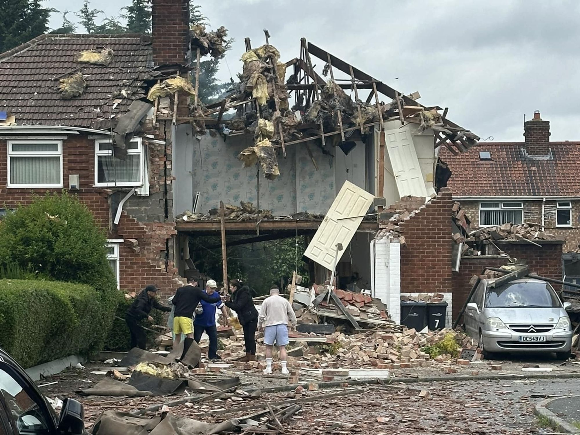 Aftermath of house explosion