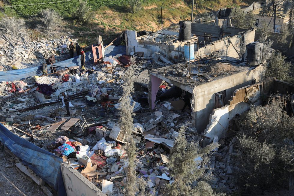 Aftermath of Israeli strike on the city of Rafah in Gaza