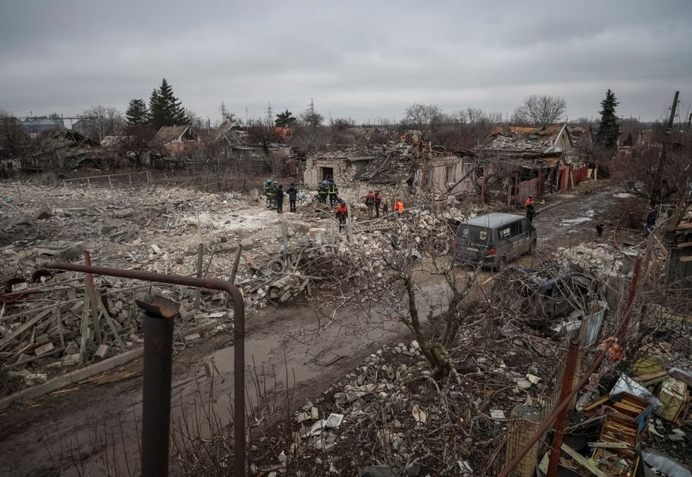 Aftermath of Russian bombing