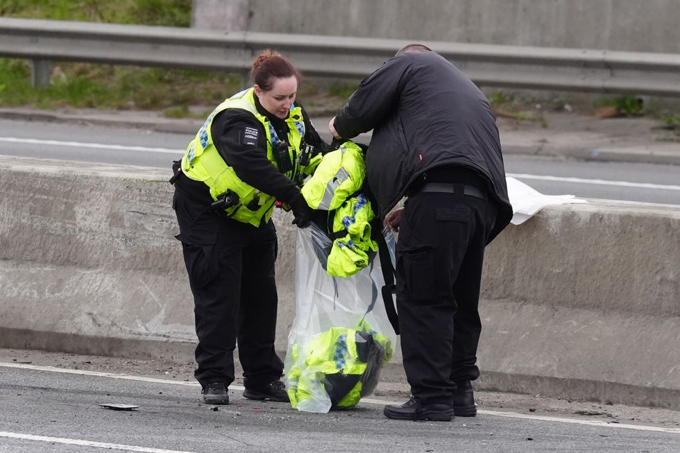 Aftermath of the crash on the A1