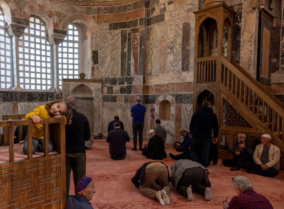 Afternoon prayer session at Chora Museum or Kariye Mosque