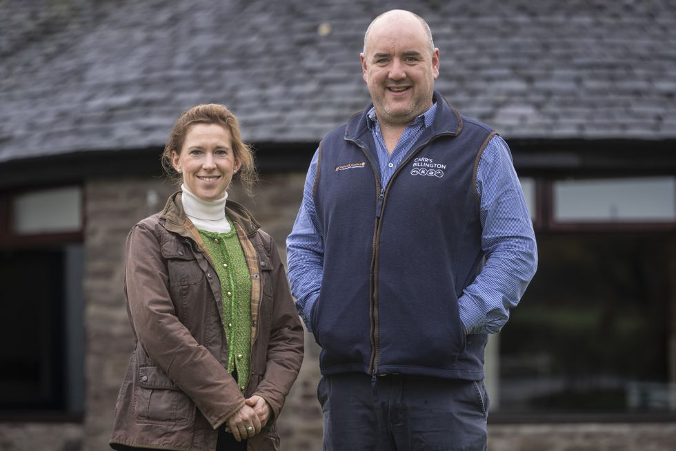 Agriculture manager Vivienne Harris and farmer Scott Lambie