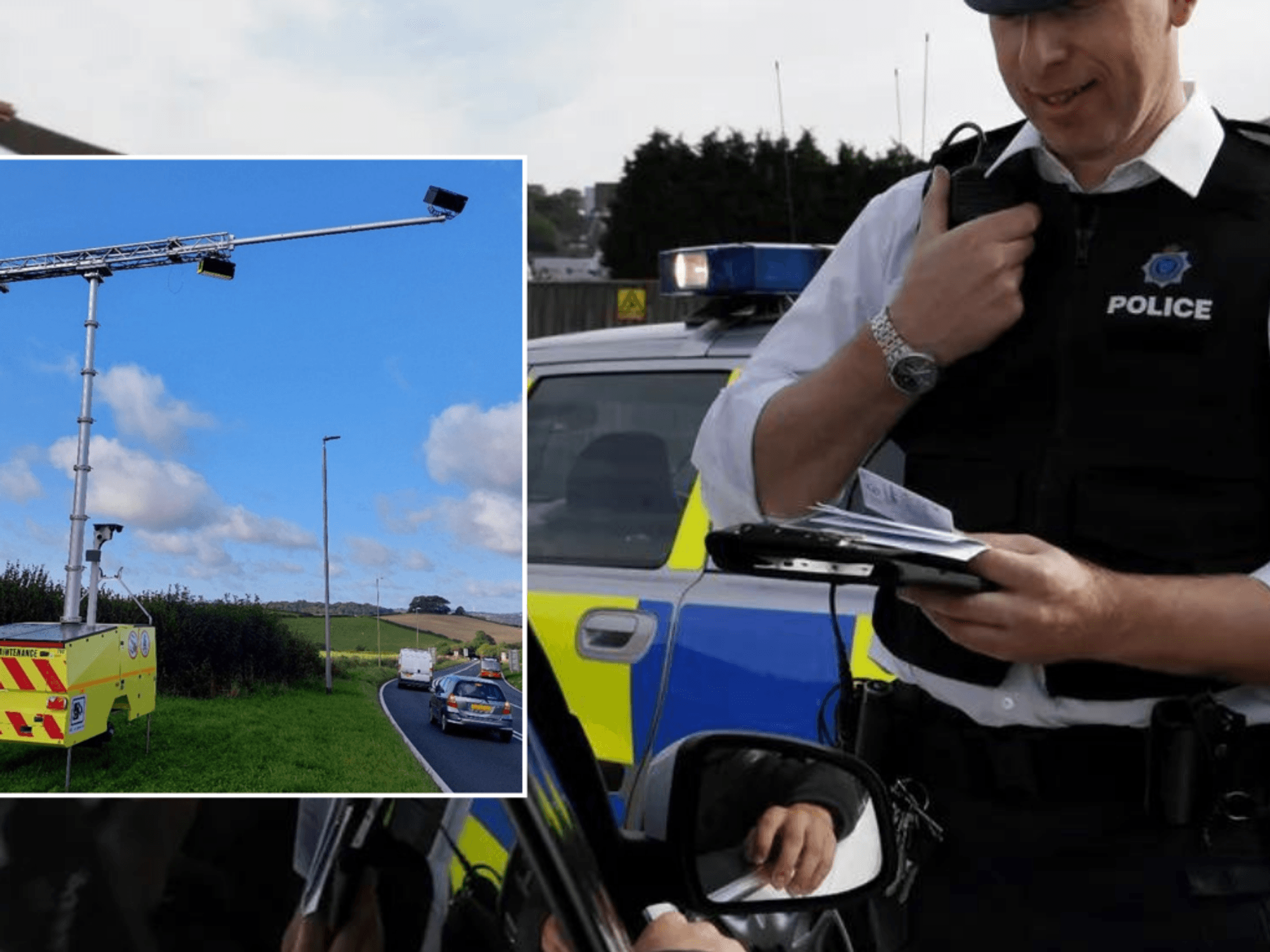 AI camera and police officer