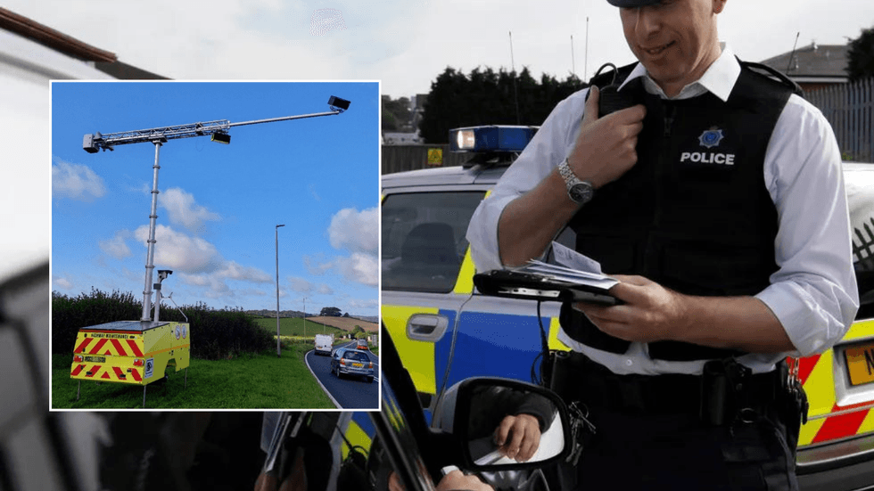 AI camera and police officer