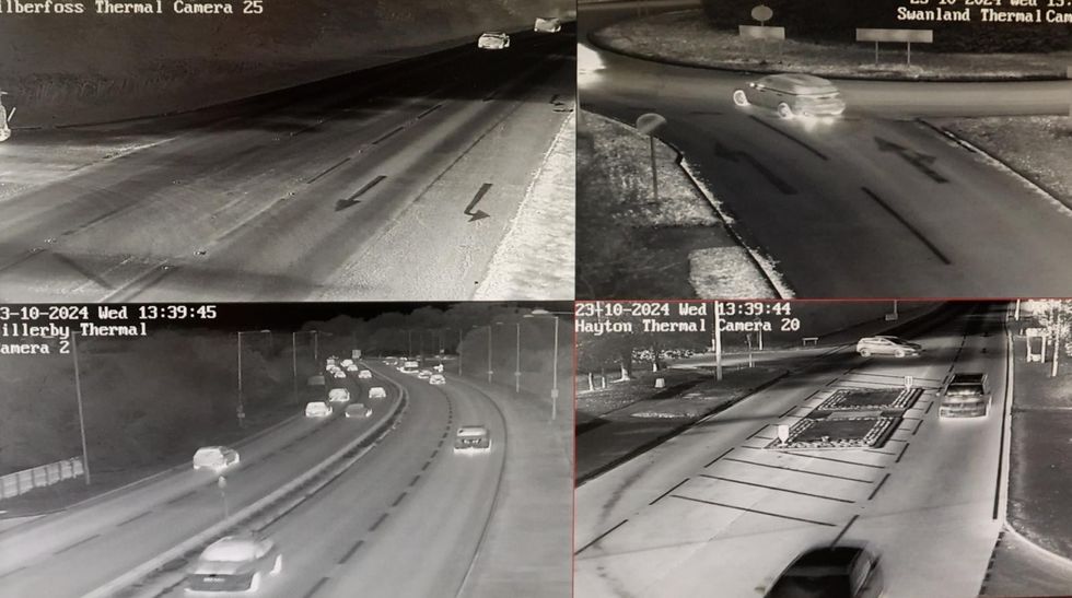 AI cameras system on roads