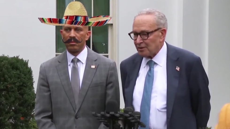 AI-generated video of Chuck Schumer (right) and Hakeem Jeffries (left)