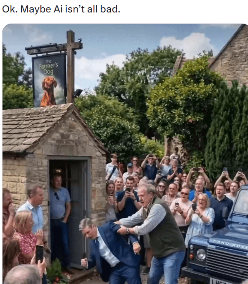 Jeremy Clarkson breaks silence after AI video of him punching Keir Starmer sparks outrage