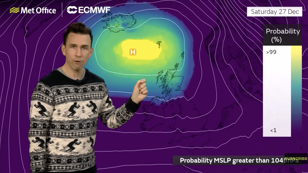 Aidan McGivern describes the mega high sitting over the UK