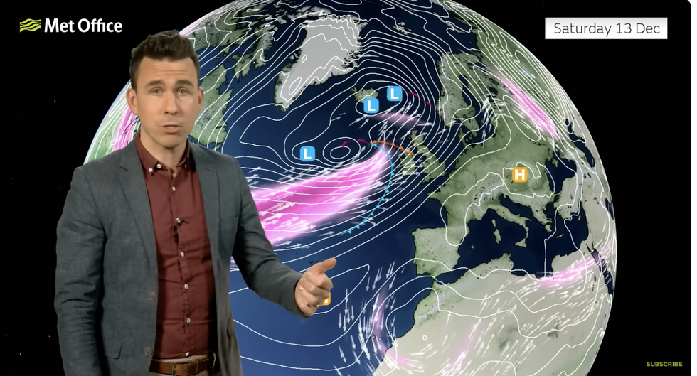Aidan McGivern giving forecast
