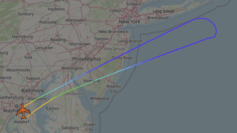 Air Force One flight map