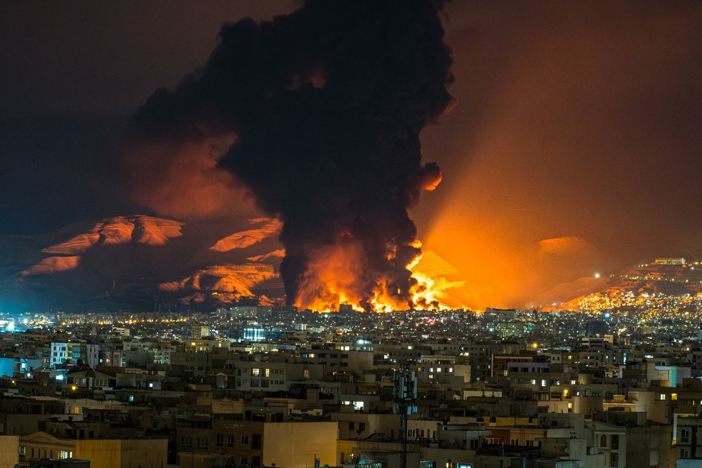 Air strike over Tehran