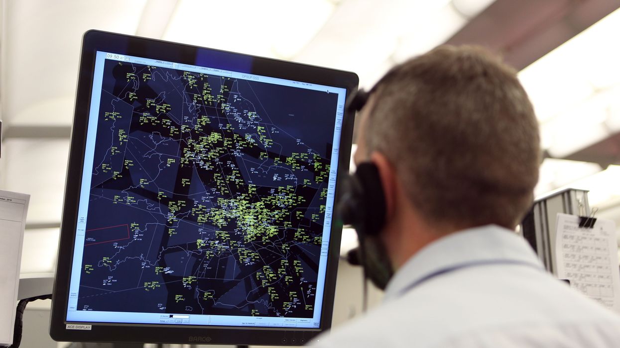 Air traffic Controllers look after aircraft flying over England and Wales at NATS in Swanwick