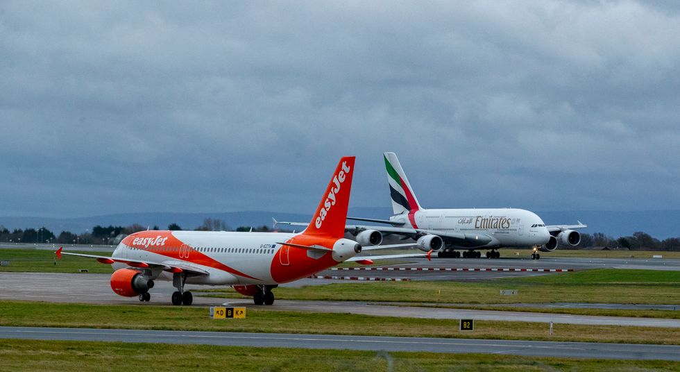 Aircraft at Manchester Airport.