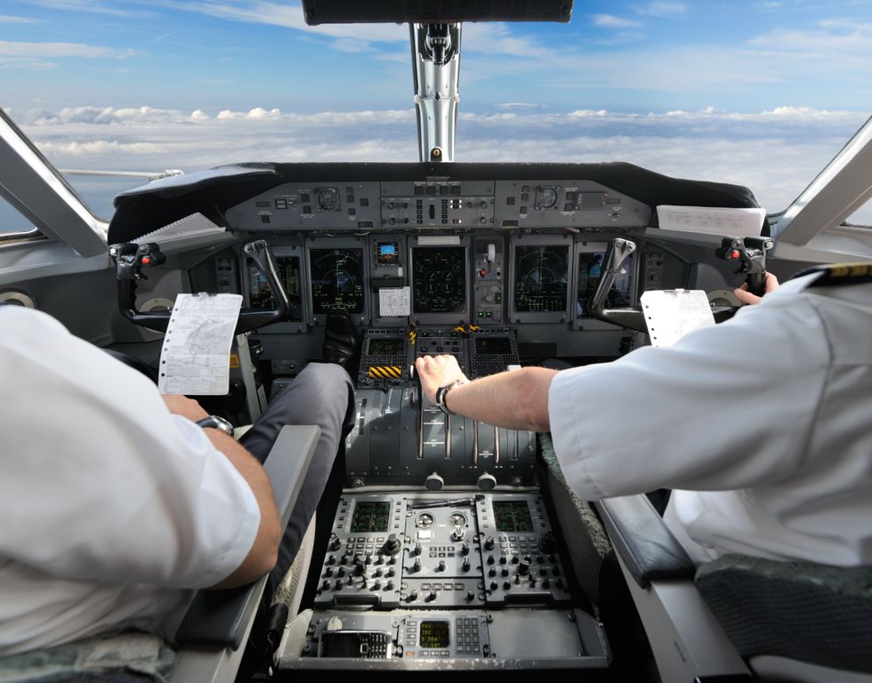 Airplane cockpit