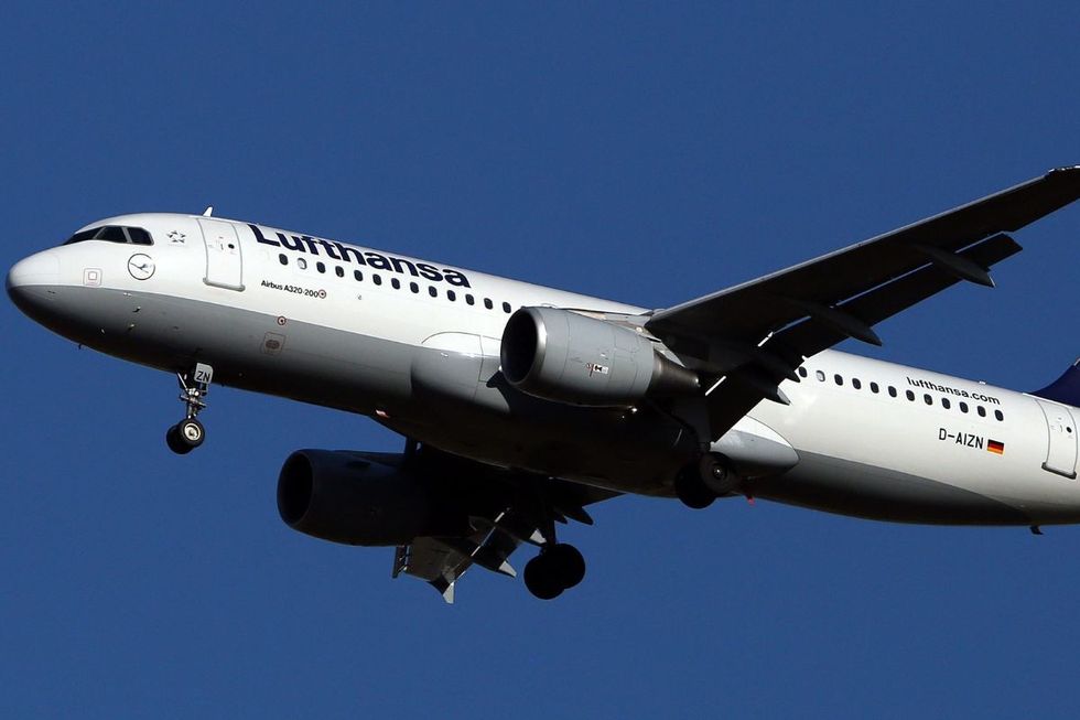 Airplane in sky