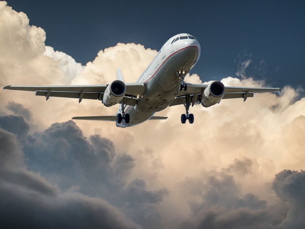 Airplane in the air