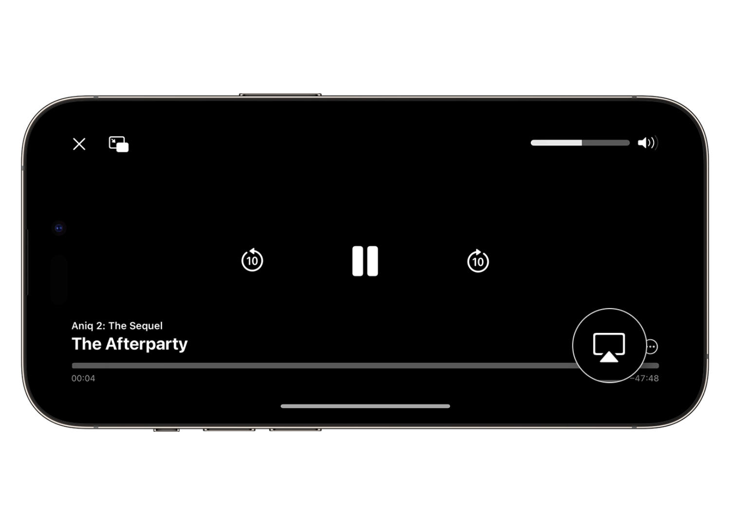 AirPlay icon on the right-hand side