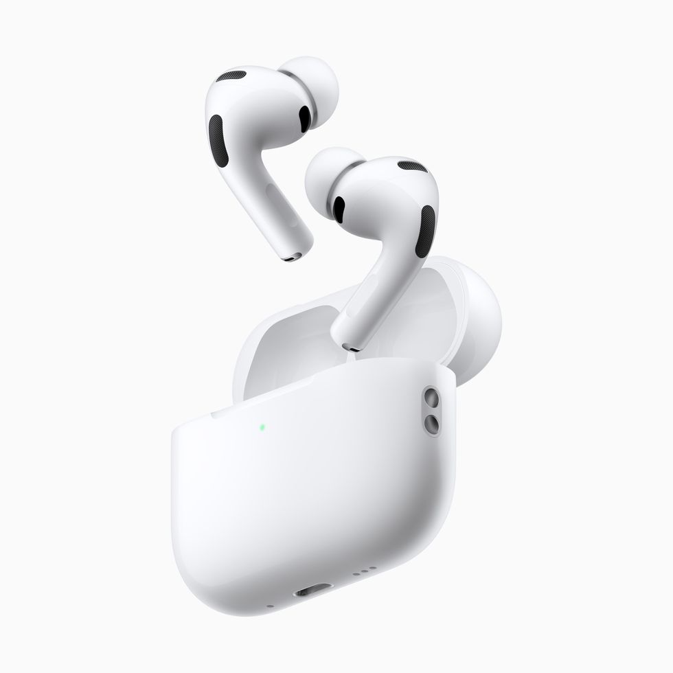 AirPods Pro 3 pictured flying out of the charging case