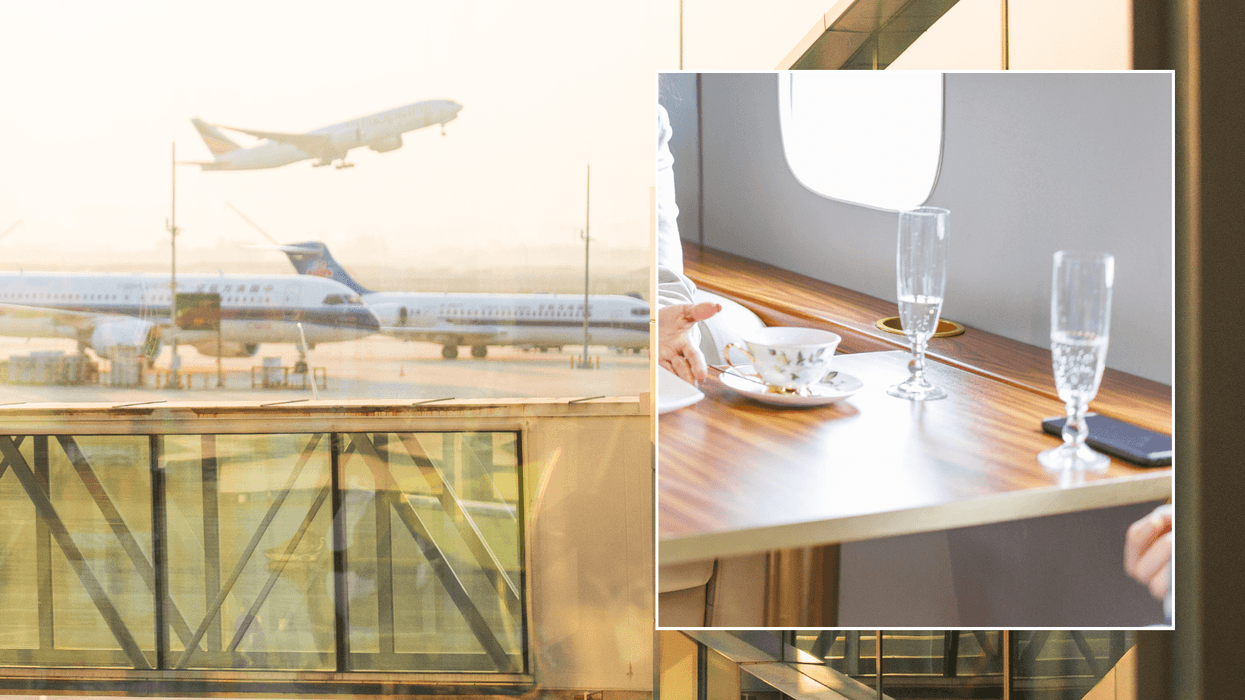 Airport; Champagne on flight