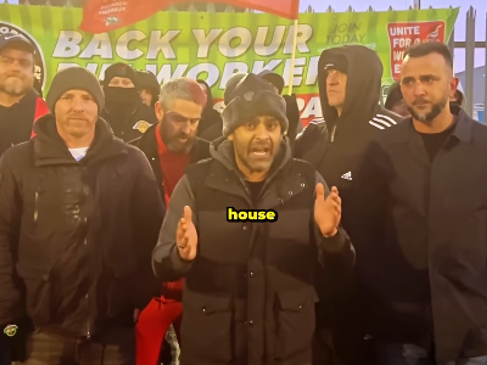 Akhmed Yakoob and Shakeel Afsar at protest