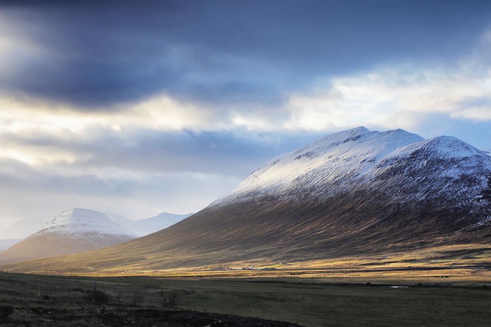 Akureyri in Iceland, mountains