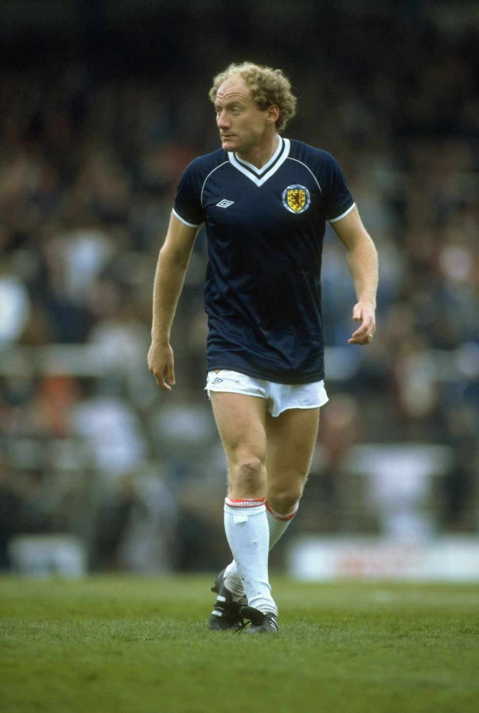 Alan Brazil pictured playing for Scotland during his playing days