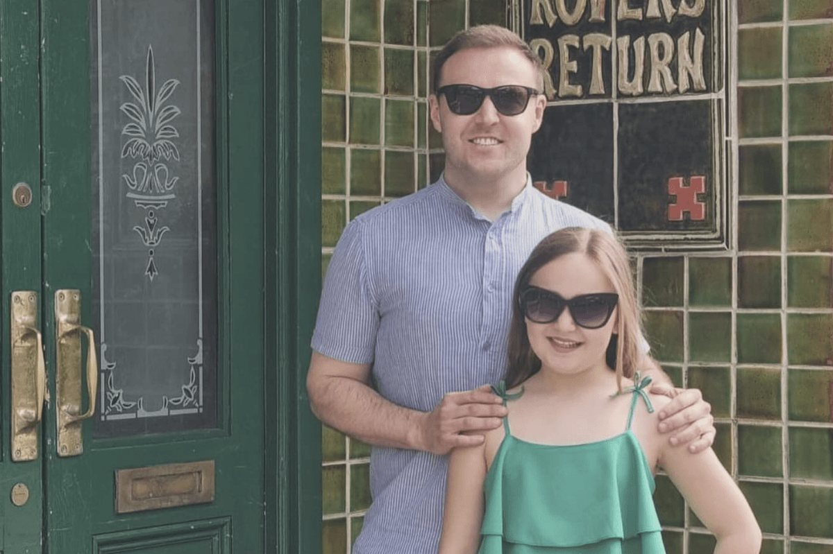 Alan Halsall and daughter Sienna