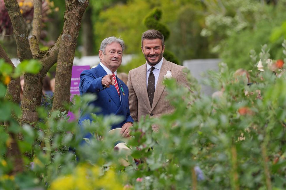Alan Titchmarsh and David Beckham