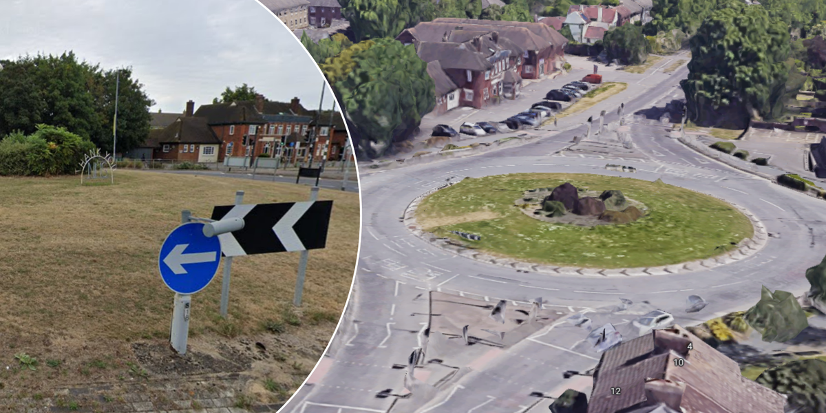 NextImg:'Nimby' locals furious at council wasting £90k on 'eyesore' roundabout that looks like 'cat litter tray'