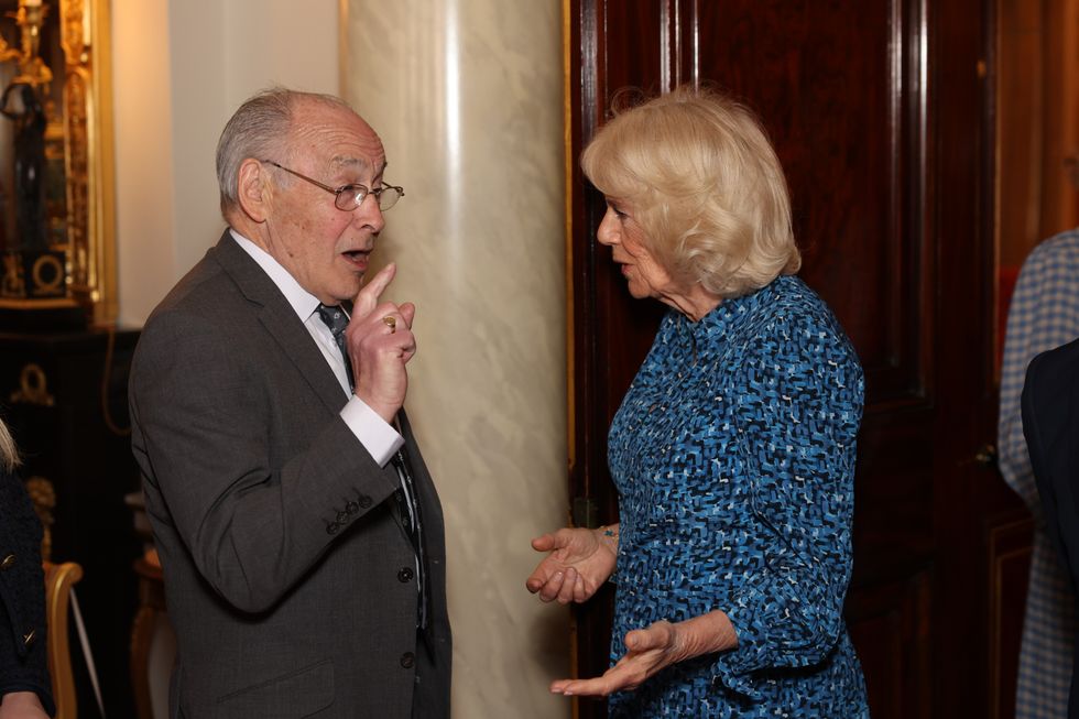 Alastair Stewart and Queen Camilla