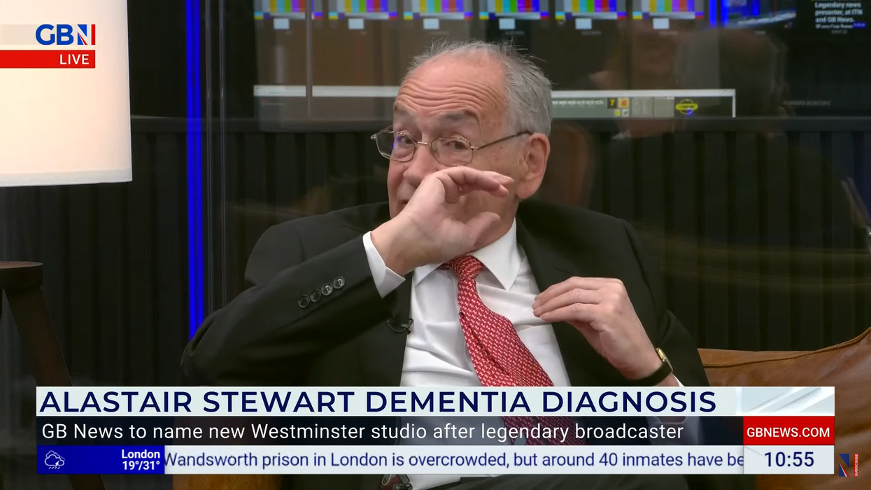 Alastair Stewart crying on GB News