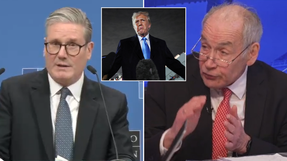 Alastair Stewart, Keir Starmer and Donald Trump