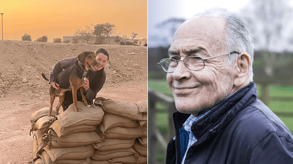 Alastair Stewart's daughter, Clem (left), Alastair Stewart (right)