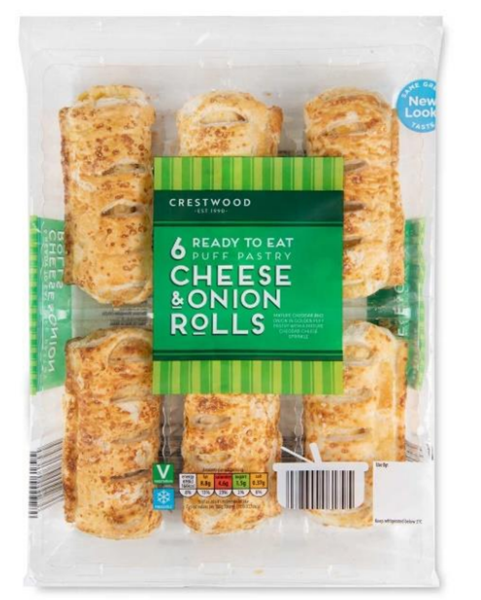 Aldi 6 Cheese and Onion Rolls