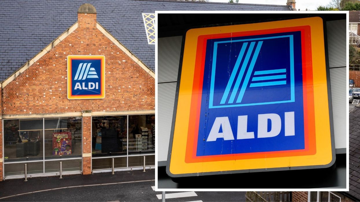 Aldi logo and store in pictures