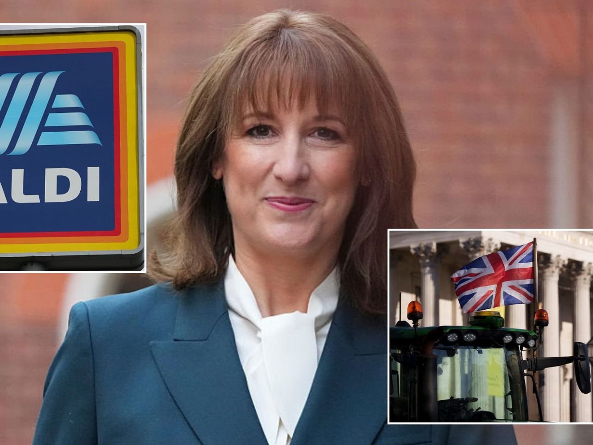 Aldi Rachel Reeves farm protest